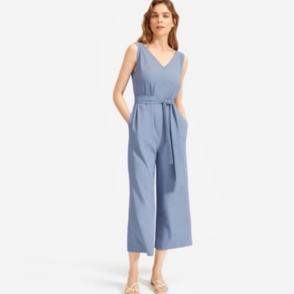Everlane Blue Japanese Go Weave Belted Jumps